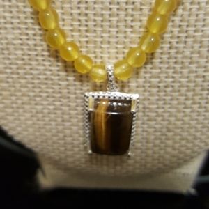 South african tigers eye with yellow quartzite